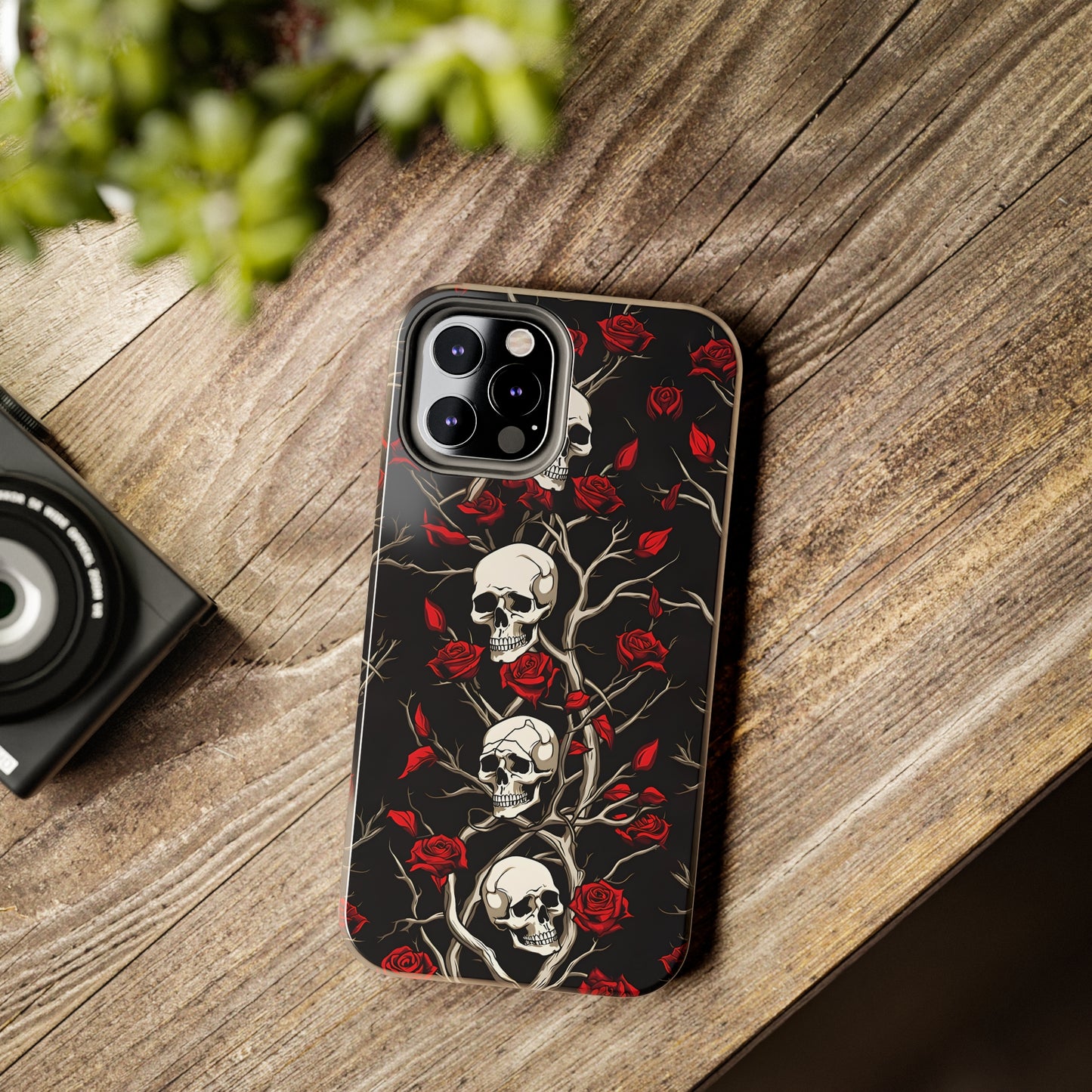 Skull and Rose - Tough iPhone Cases