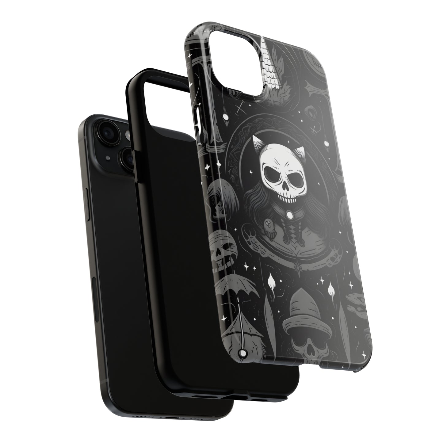 Spooky Patternal Skulls - Protective iPhone Cases