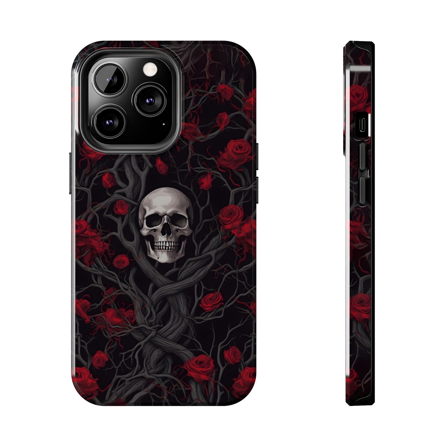 Skull and Roses - Tough iPhone Cases
