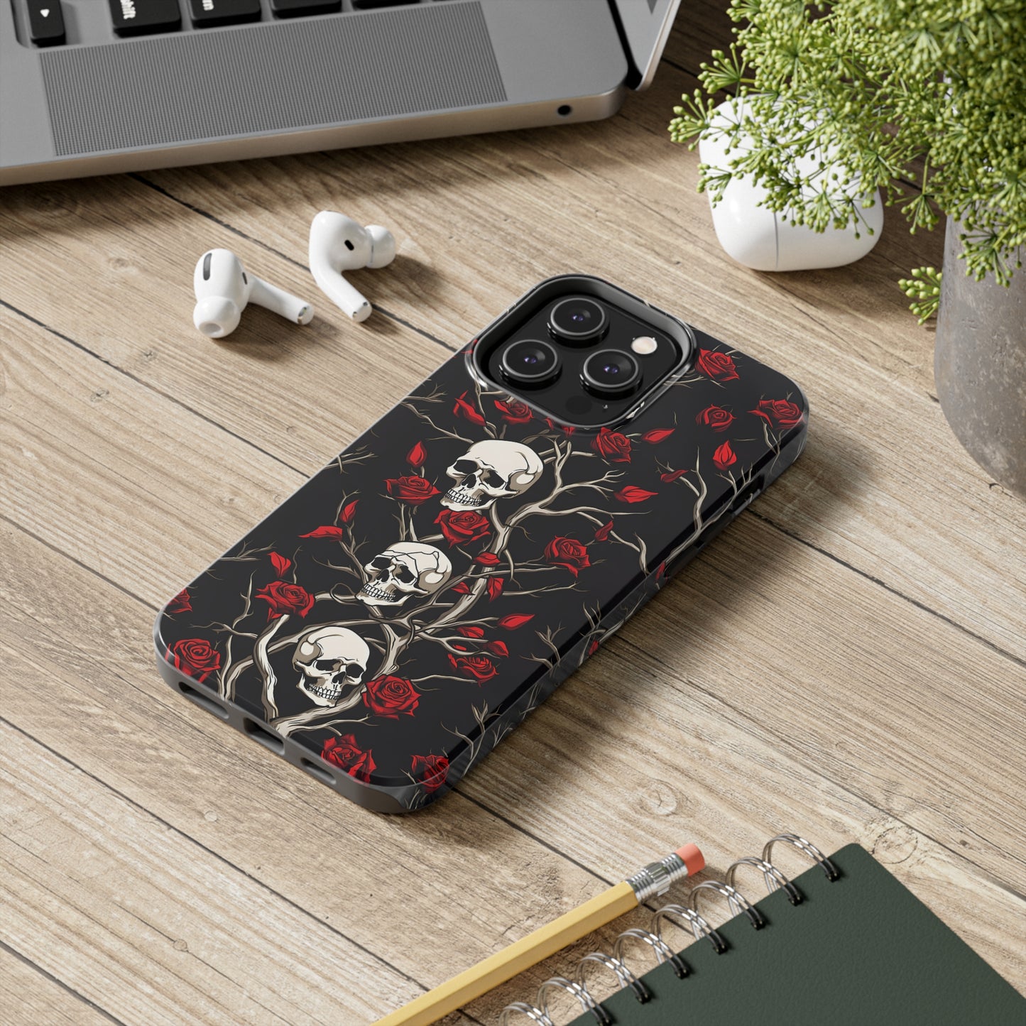 Skull and Rose - Tough iPhone Cases