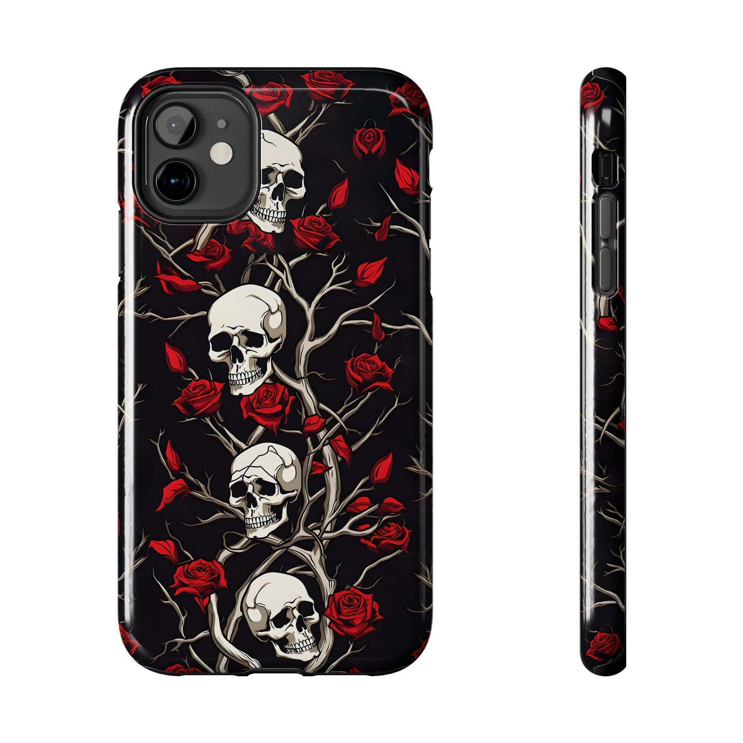 Skull and Rose - Tough iPhone Cases