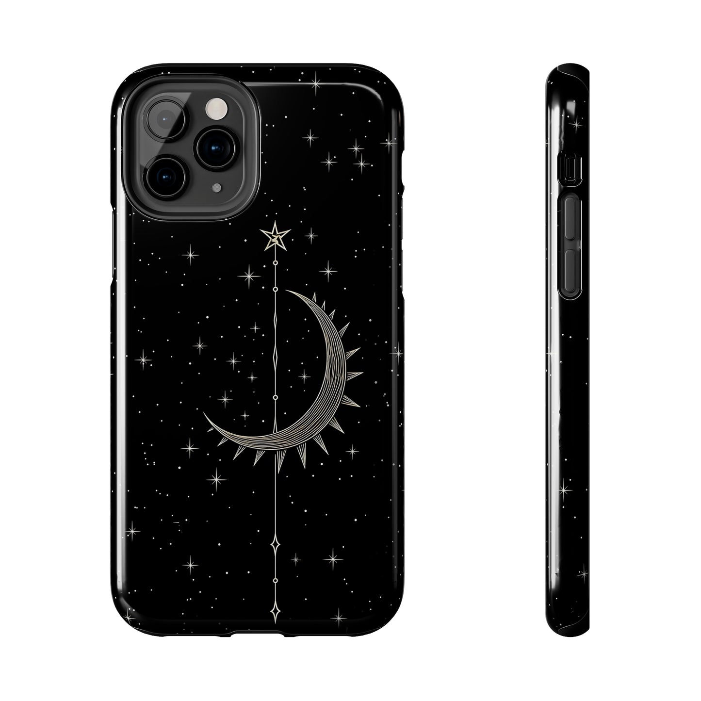 Gothic Crescent Moon - Protective iPhone Cases