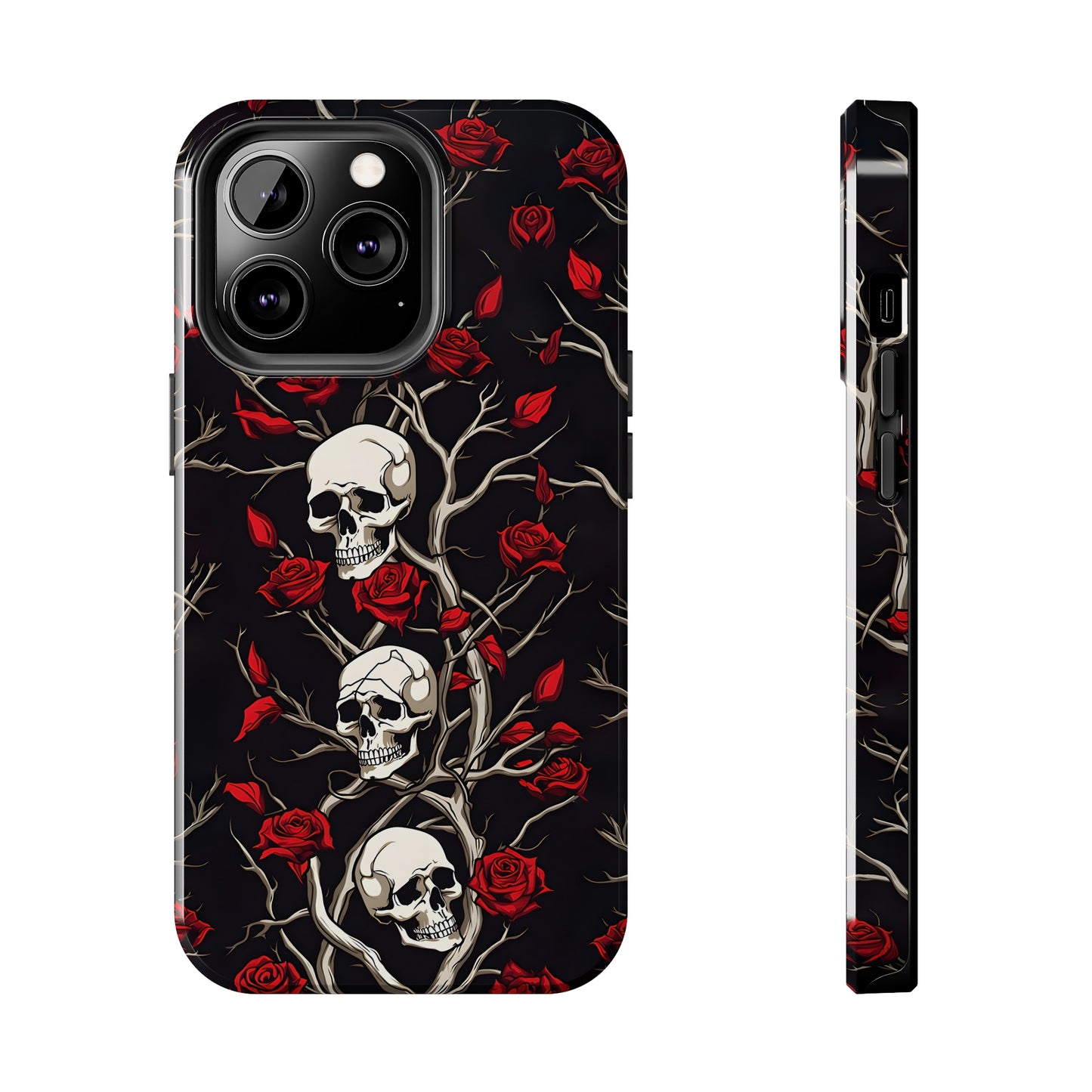 Skull and Rose - Tough iPhone Cases