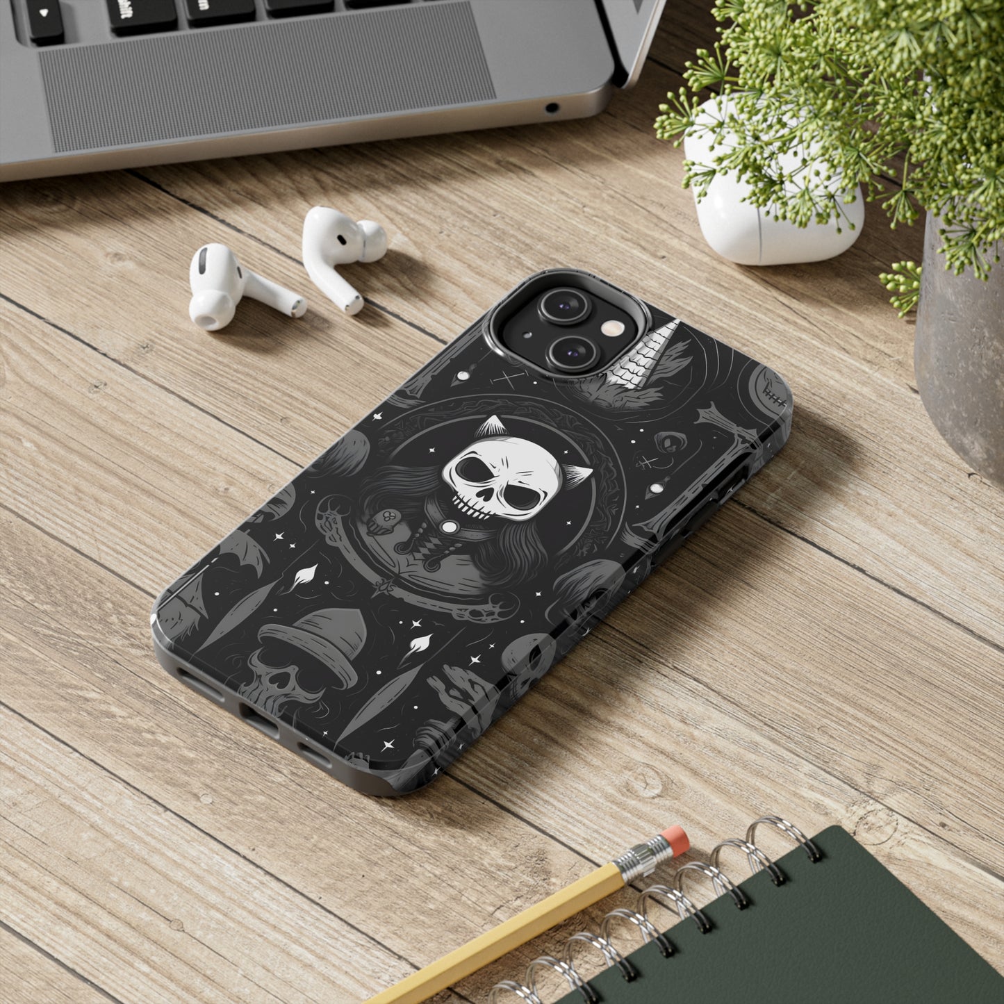 Spooky Patternal Skulls - Protective iPhone Cases