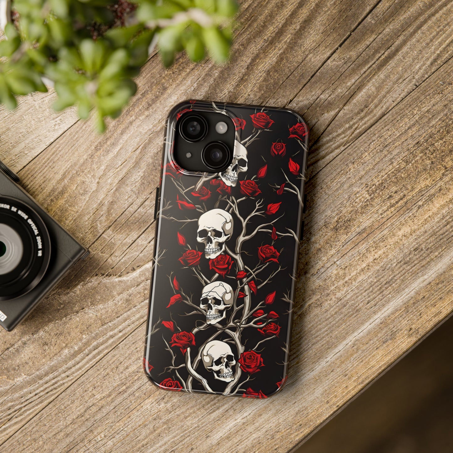 Skull and Rose - Tough iPhone Cases