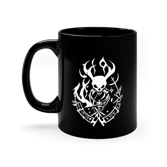 Goth Baphomet Skull - 11oz Black Gothic Cup - Tegusuk Store