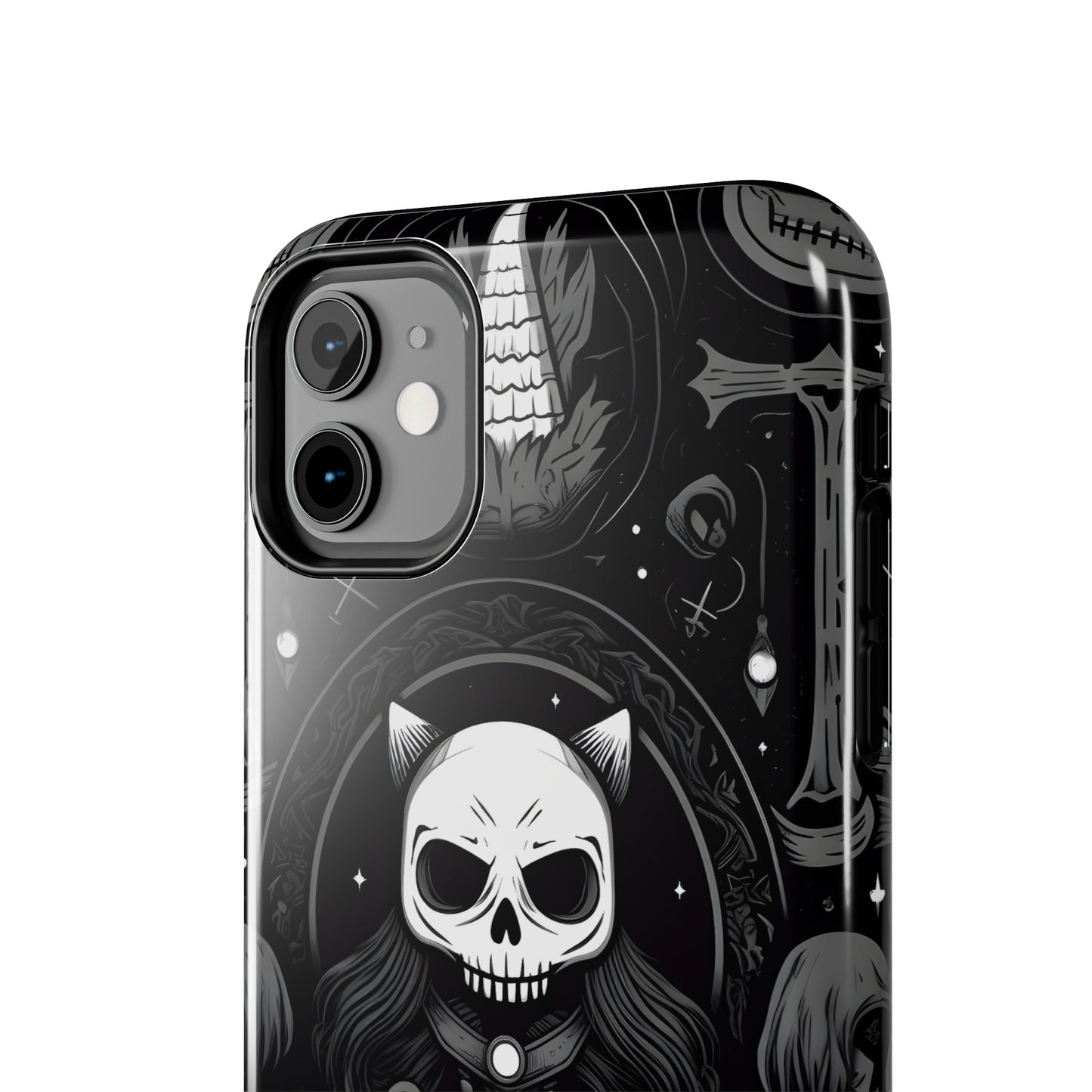 Spooky Patternal Skulls - Protective iPhone Cases
