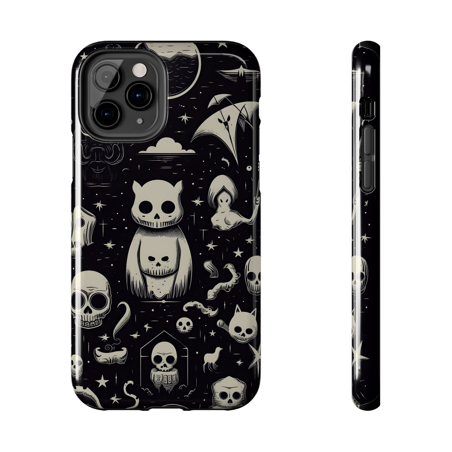 Spooky Skull Patterns - Protective iPhone Cases