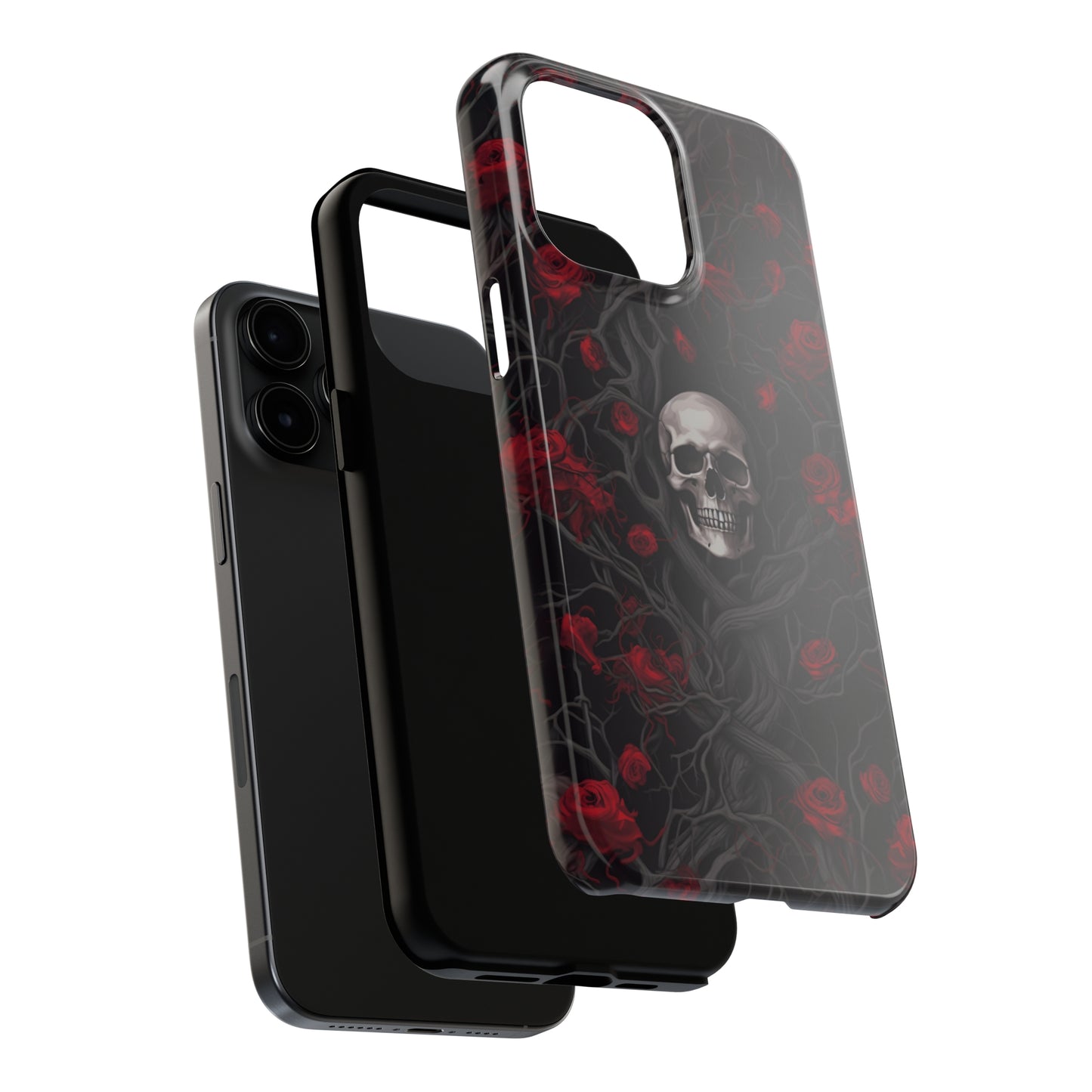 Skull and Roses - Tough iPhone Cases