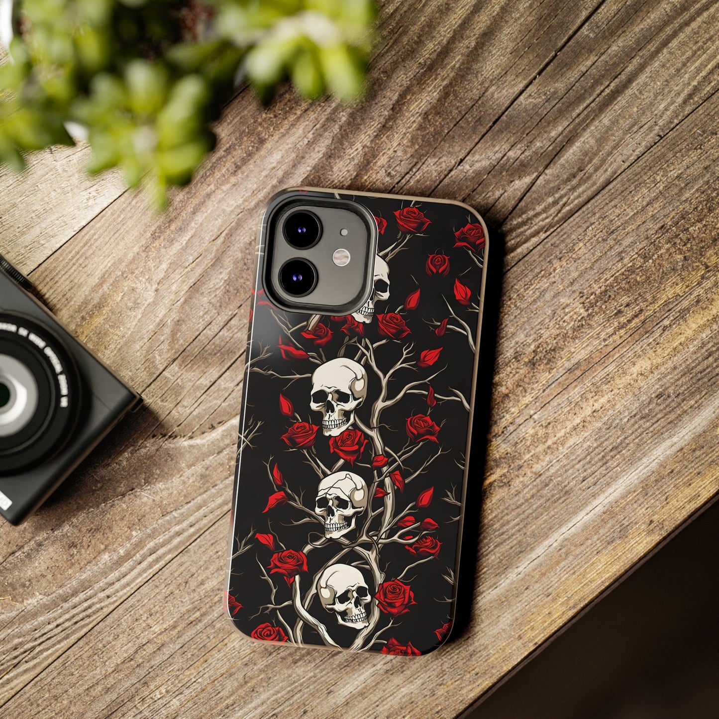 Skull and Rose - Tough iPhone Cases