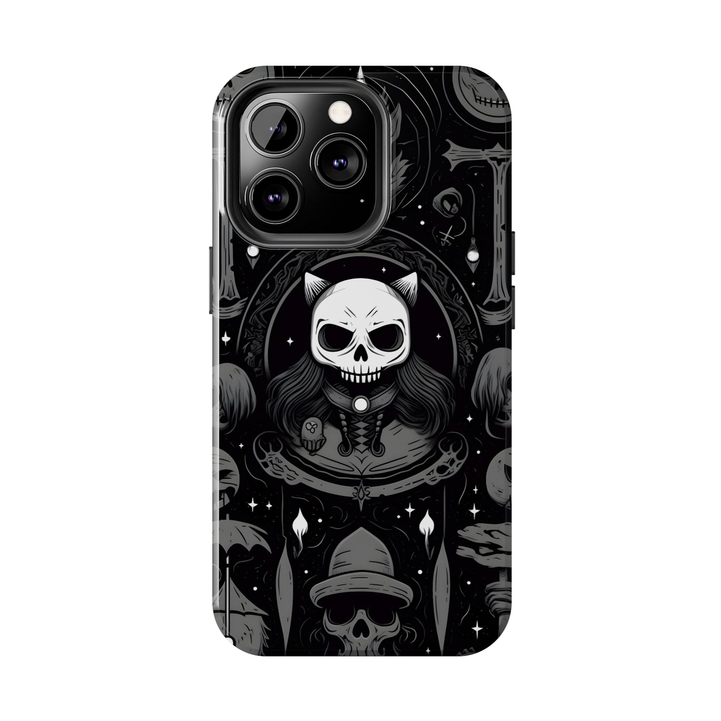 Spooky Patternal Skulls - Protective iPhone Cases