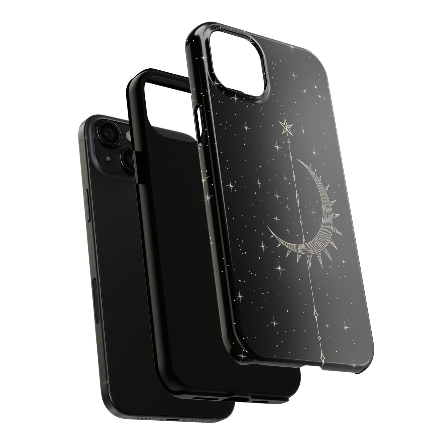 Gothic Crescent Moon - Protective iPhone Cases