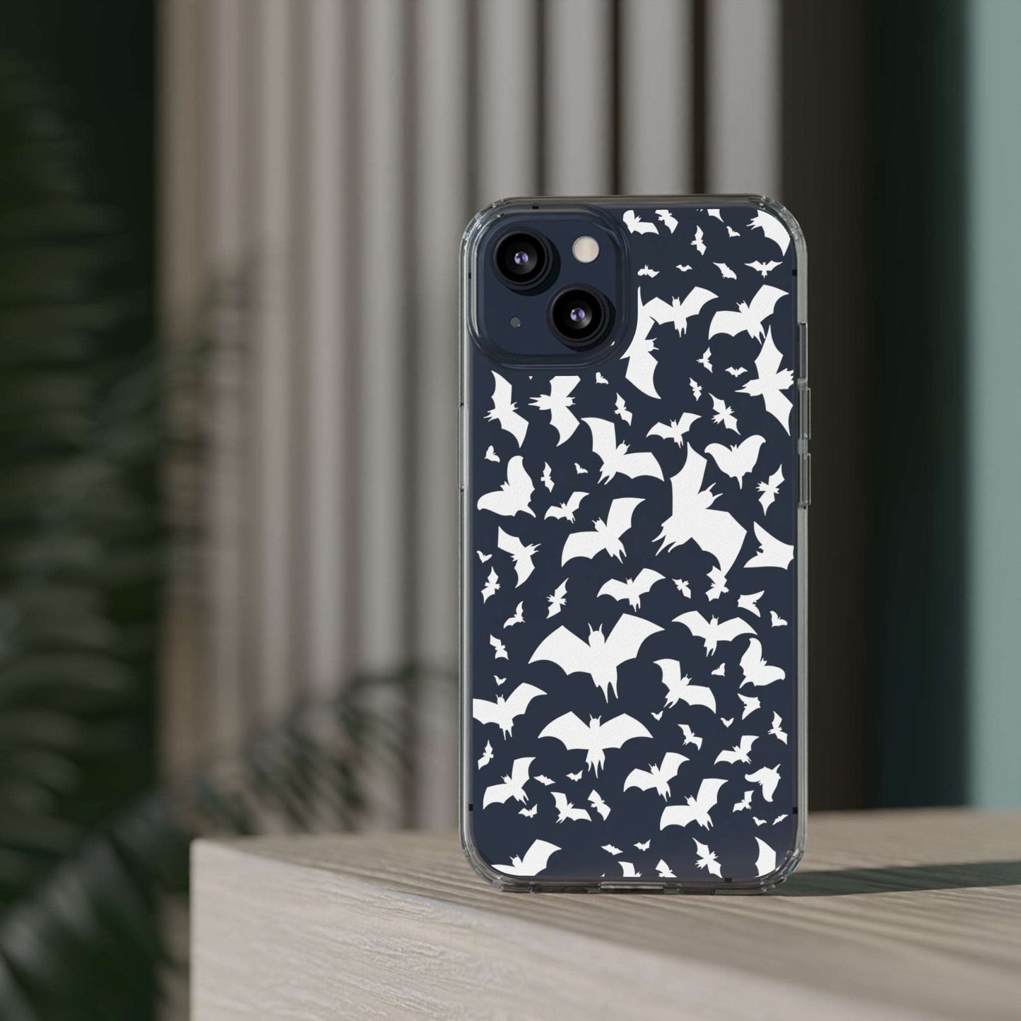 Bat Pattern - Clear Phone Cases