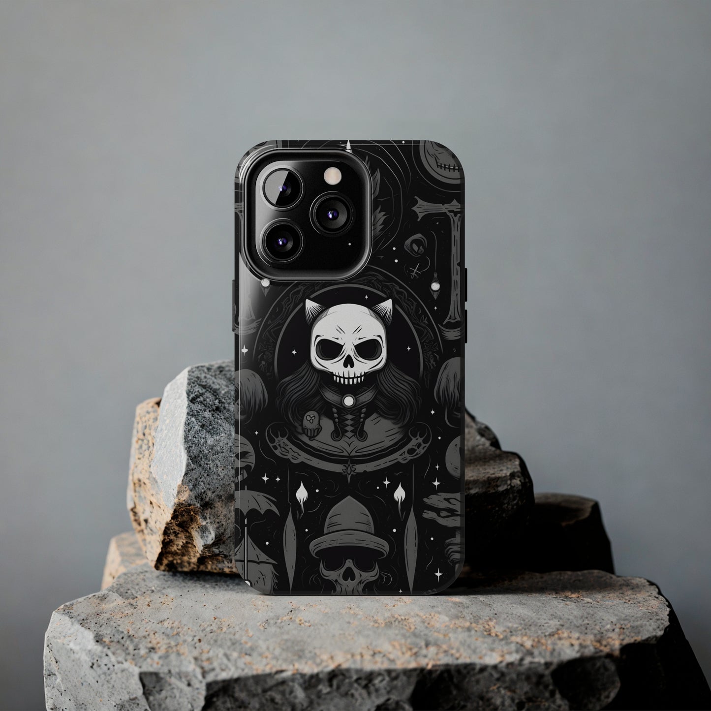 Spooky Patternal Skulls - Protective iPhone Cases