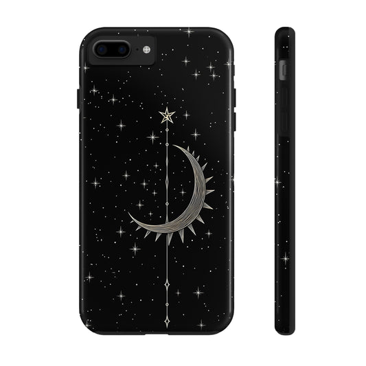 Gothic Crescent Moon - Protective iPhone Cases
