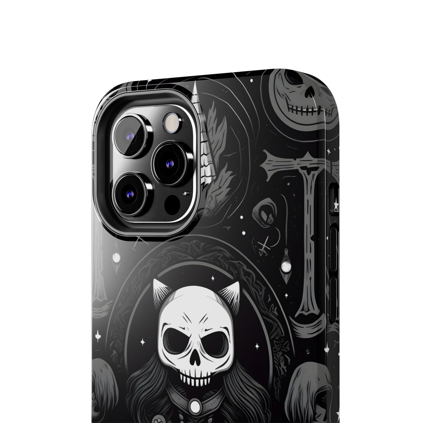 Spooky Patternal Skulls - Protective iPhone Cases