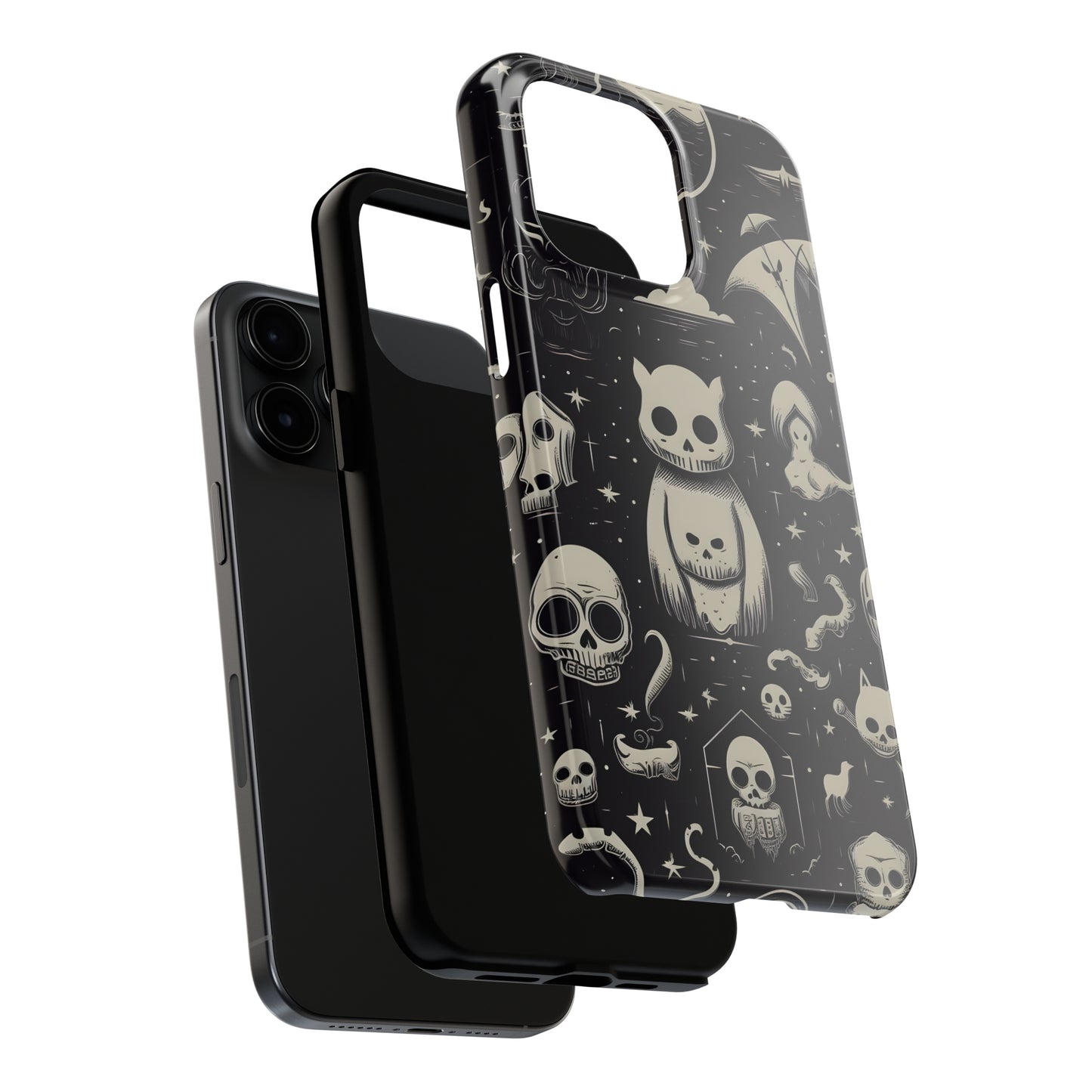 Spooky Skull Patterns - Protective iPhone Cases