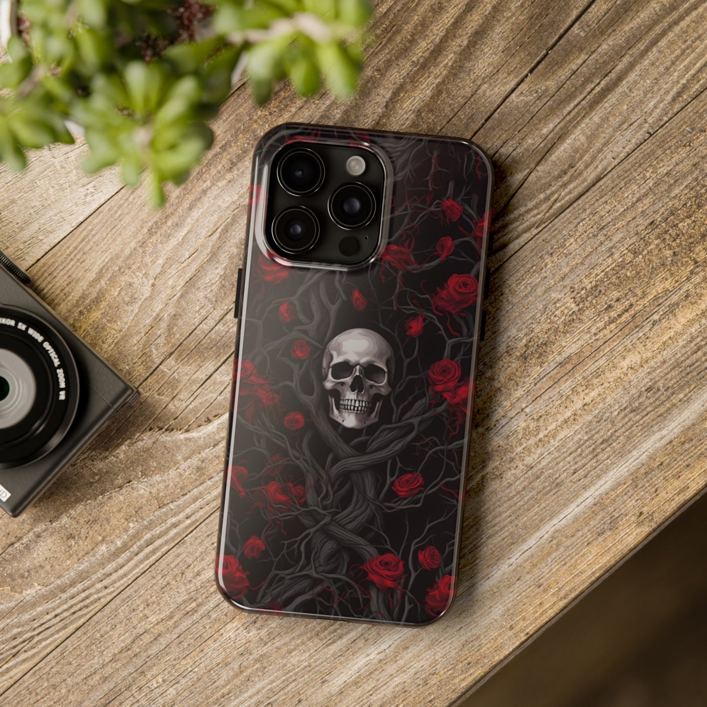 Skull and Roses - Tough iPhone Cases