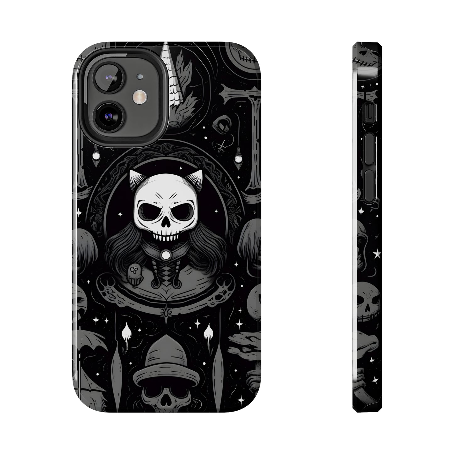 Spooky Patternal Skulls - Protective iPhone Cases