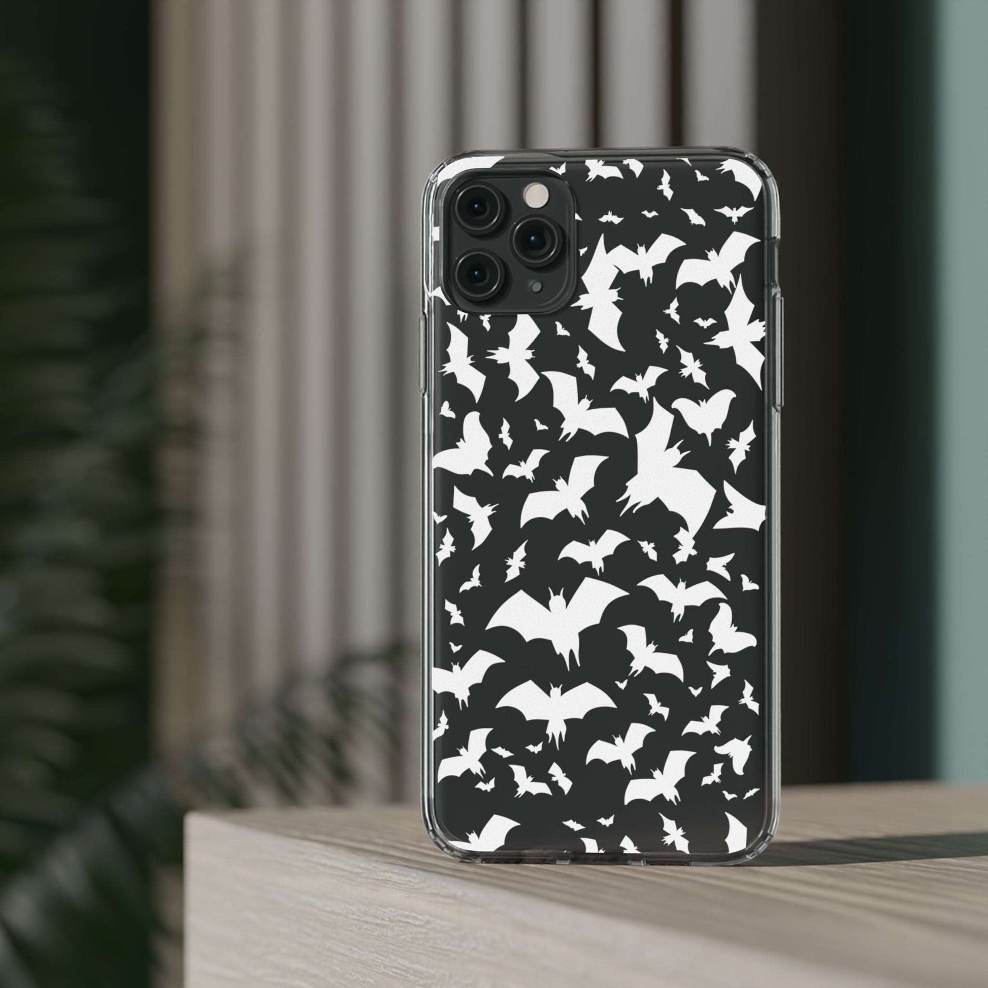 Bat Pattern - Clear Phone Cases
