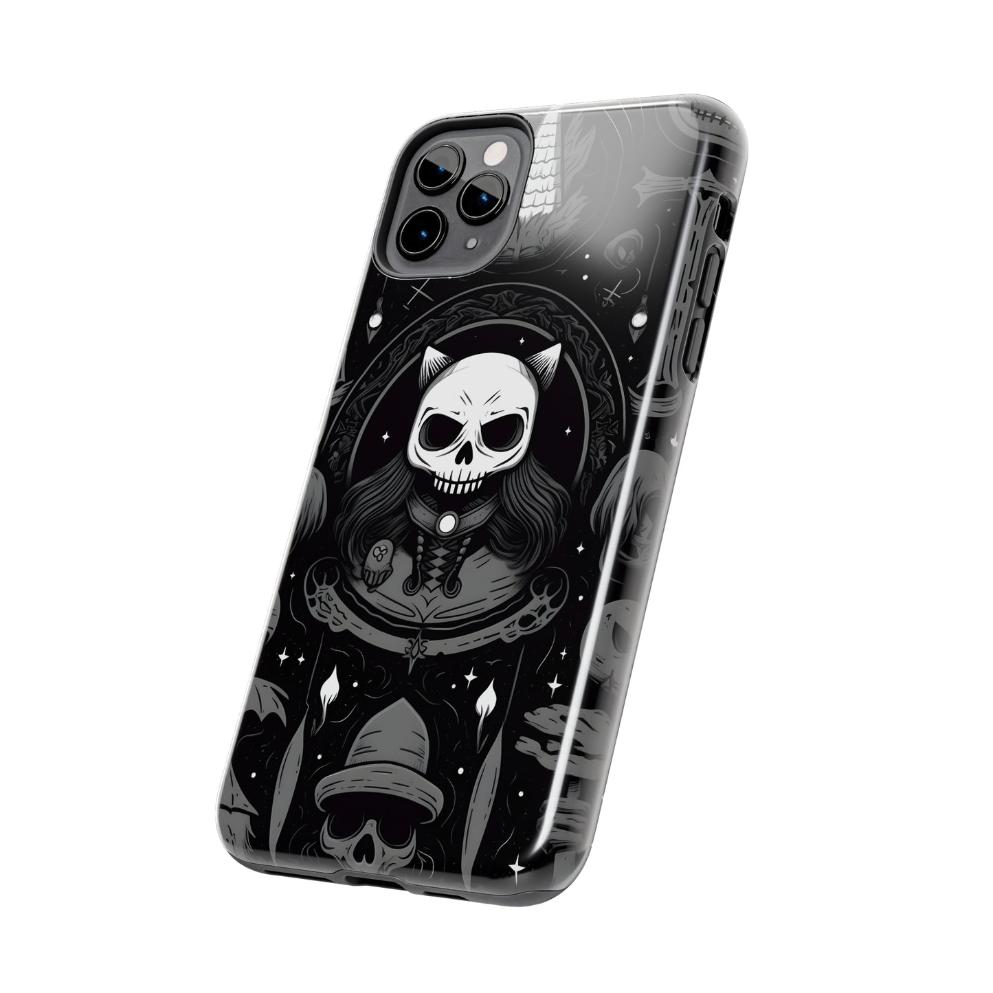 Spooky Patternal Skulls - Protective iPhone Cases