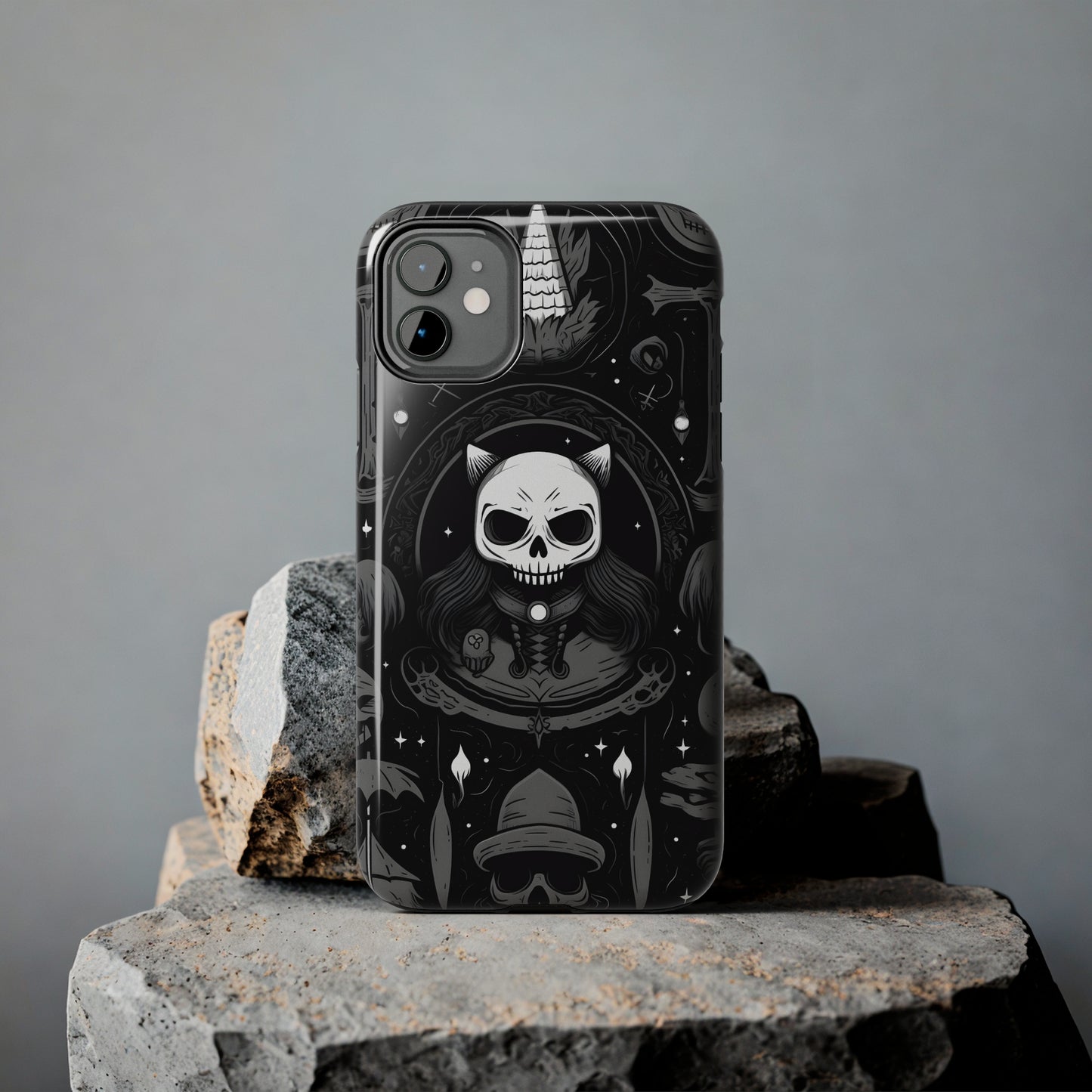 Spooky Patternal Skulls - Protective iPhone Cases