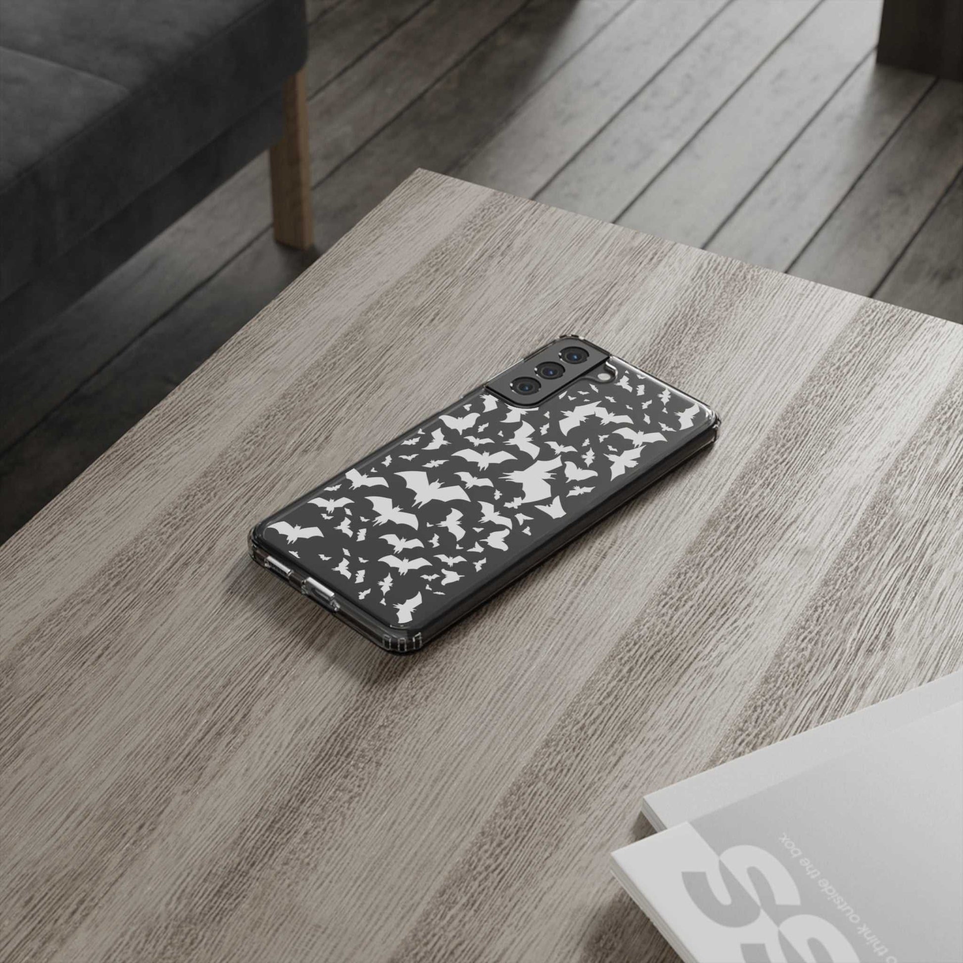 Bat Pattern - Clear Phone Cases