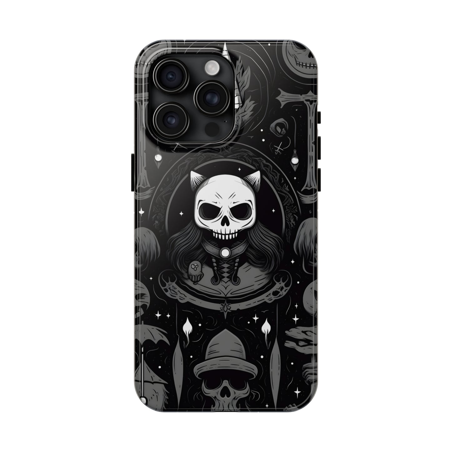 Spooky Patternal Skulls - Protective iPhone Cases