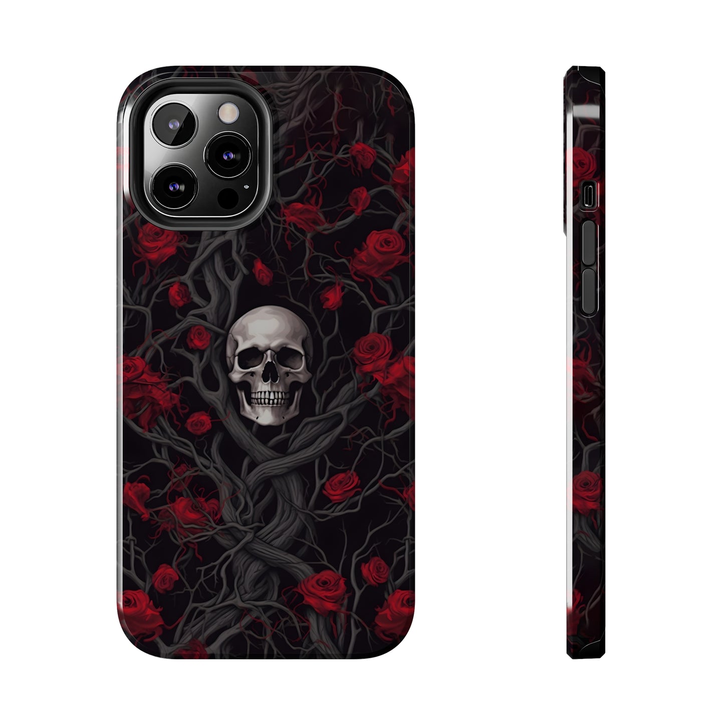 Skull and Roses - Tough iPhone Cases