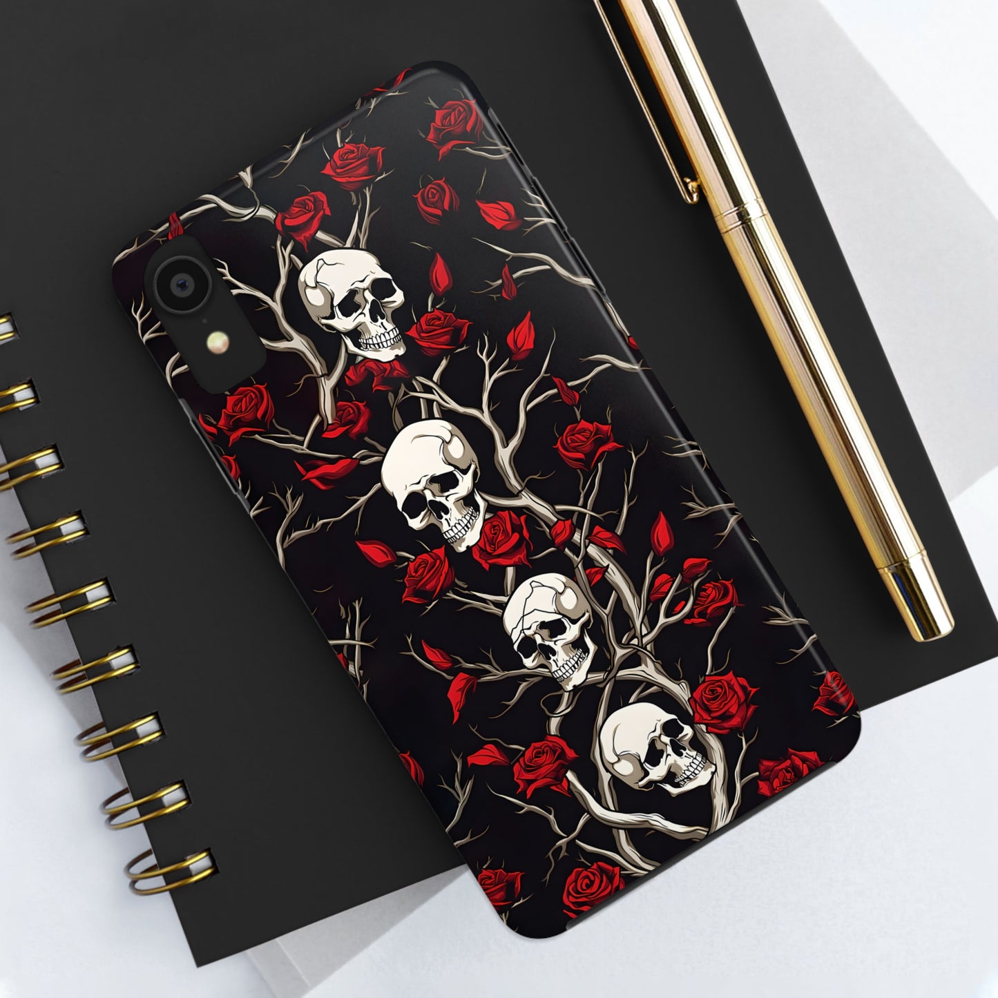 Skull and Rose - Tough iPhone Cases