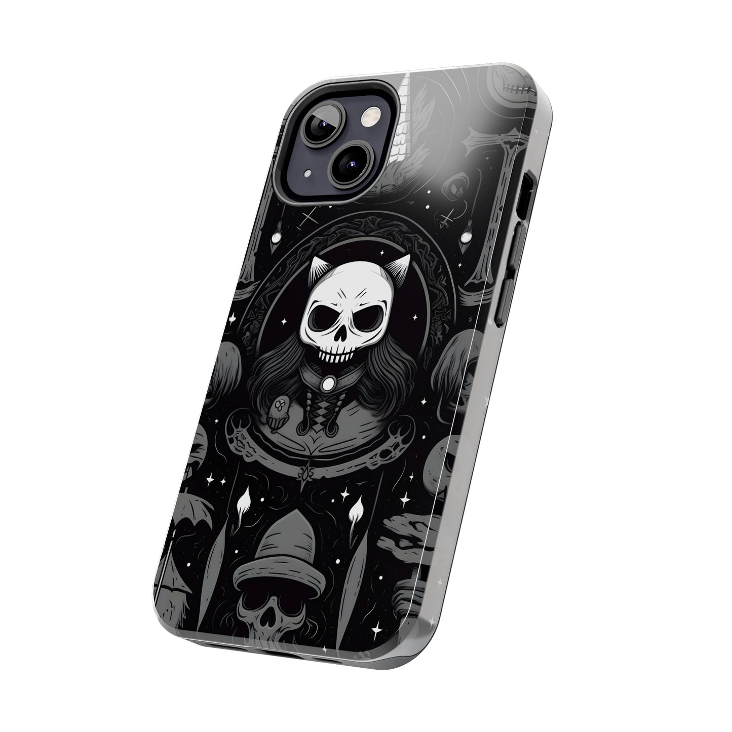 Spooky Patternal Skulls - Protective iPhone Cases