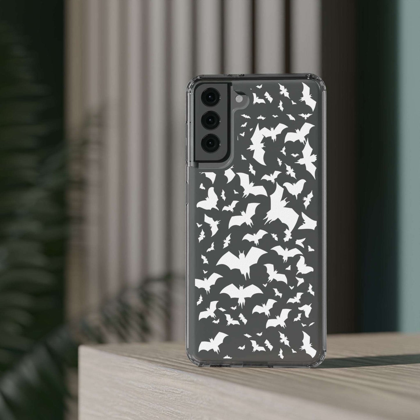 Bat Pattern - Clear Phone Cases