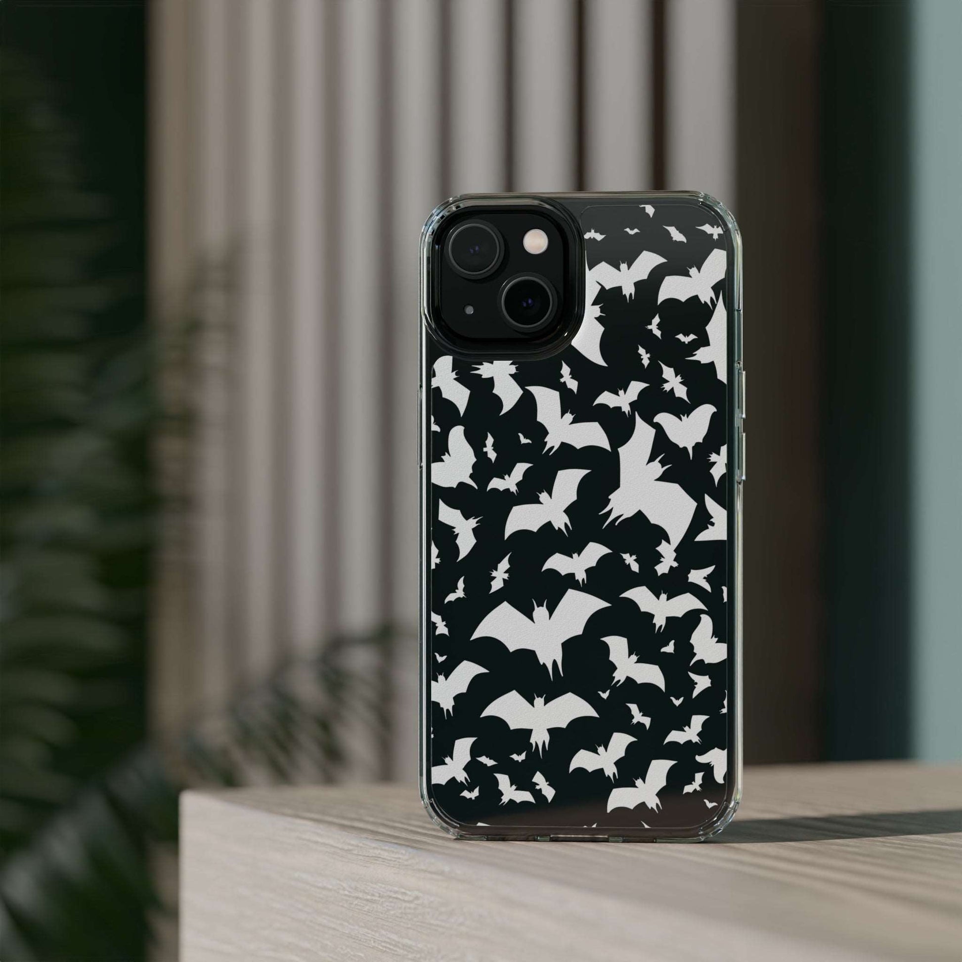 Bat Pattern - Clear Phone Cases