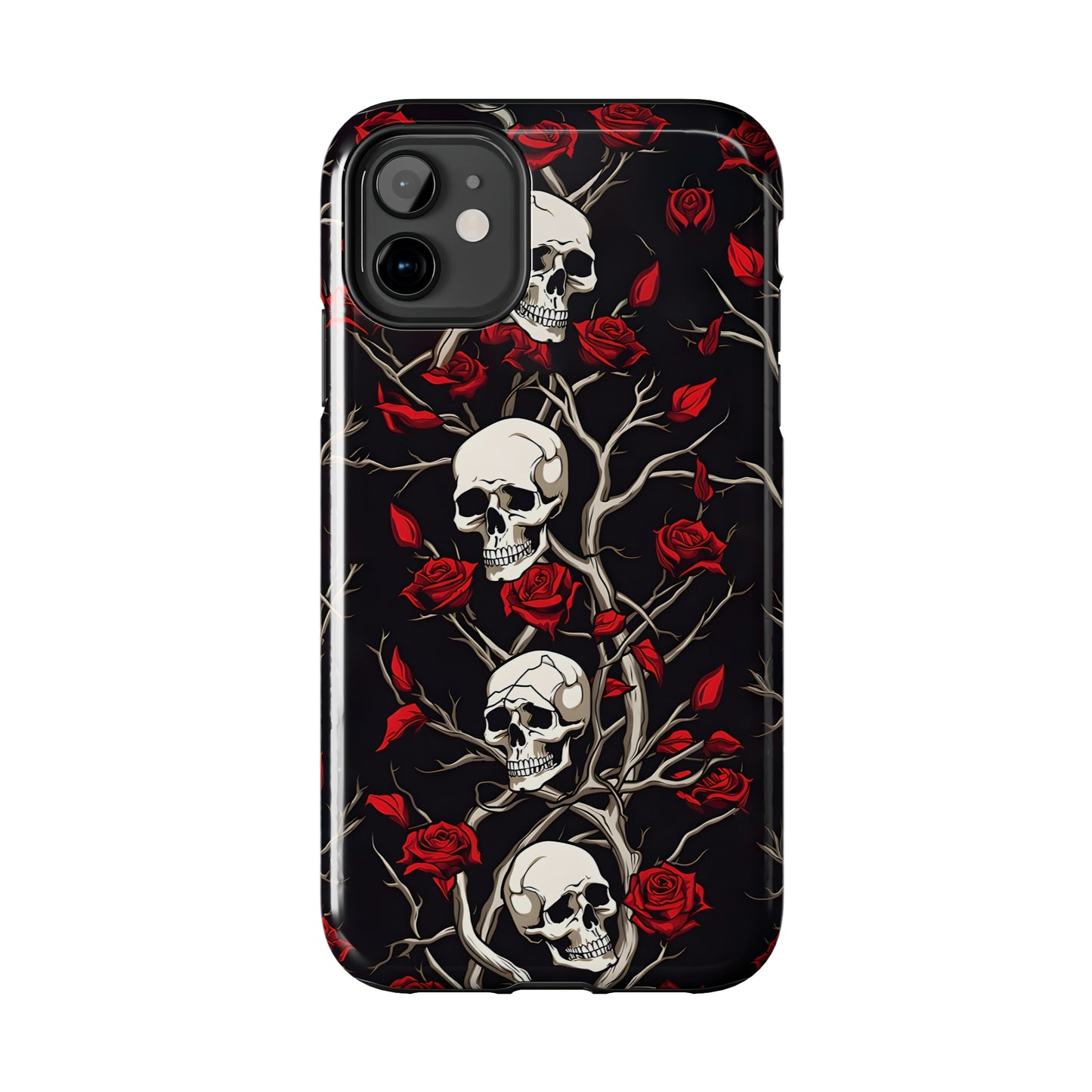 Skull and Rose - Tough iPhone Cases