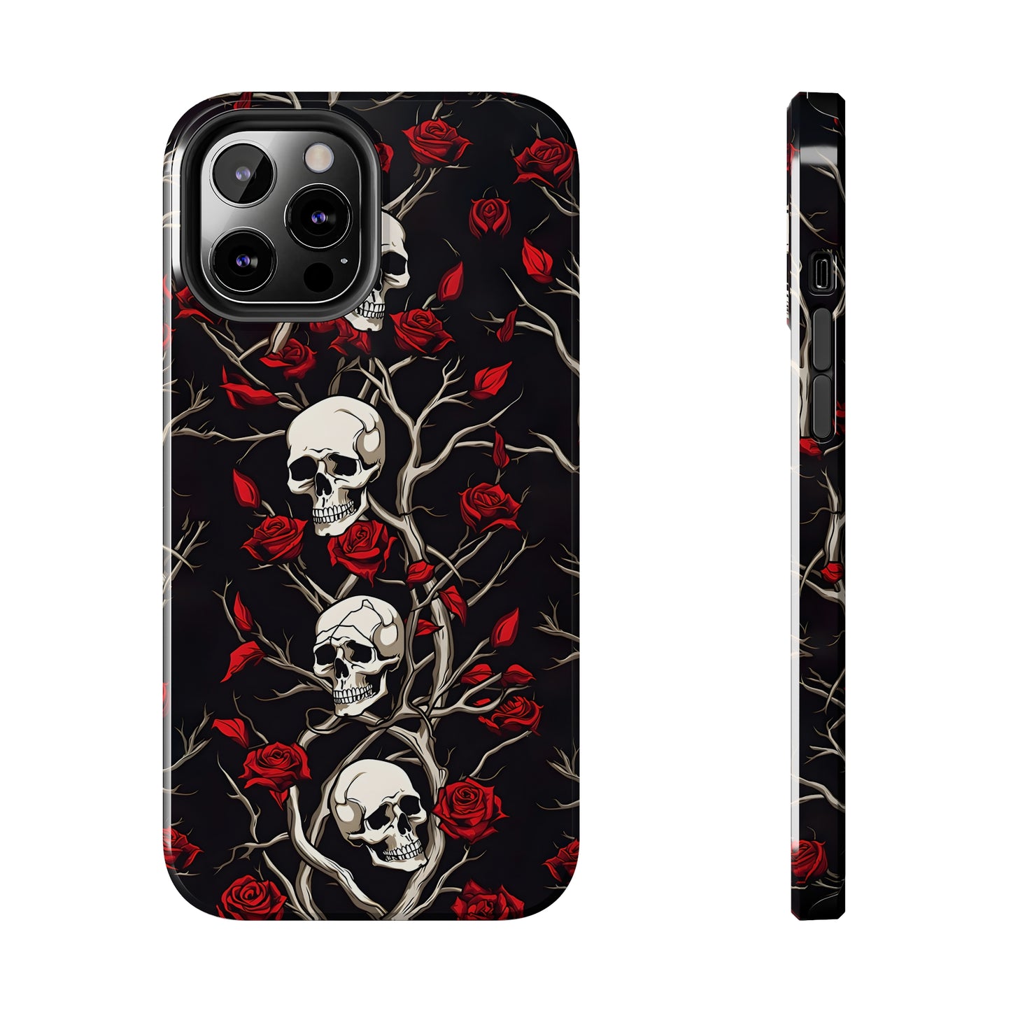 Skull and Rose - Tough iPhone Cases