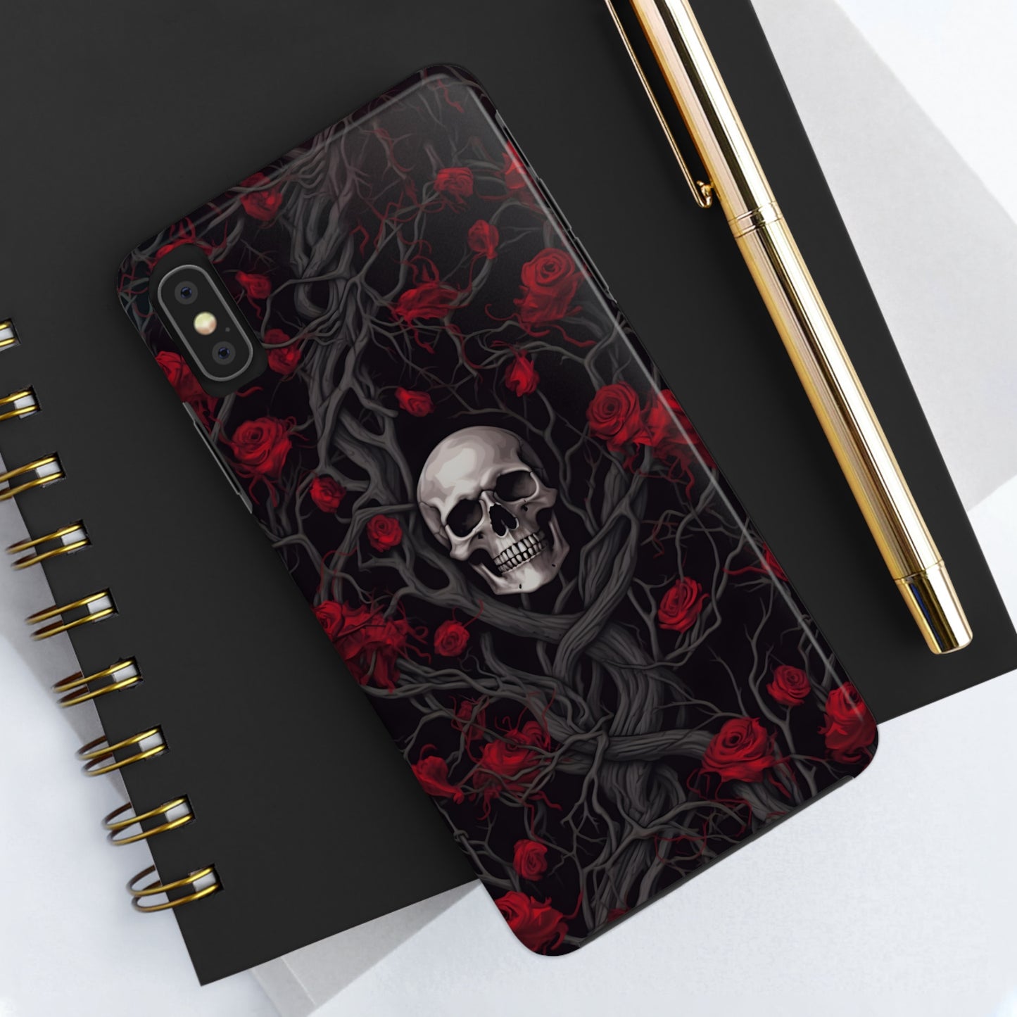 Skull and Roses - Tough iPhone Cases