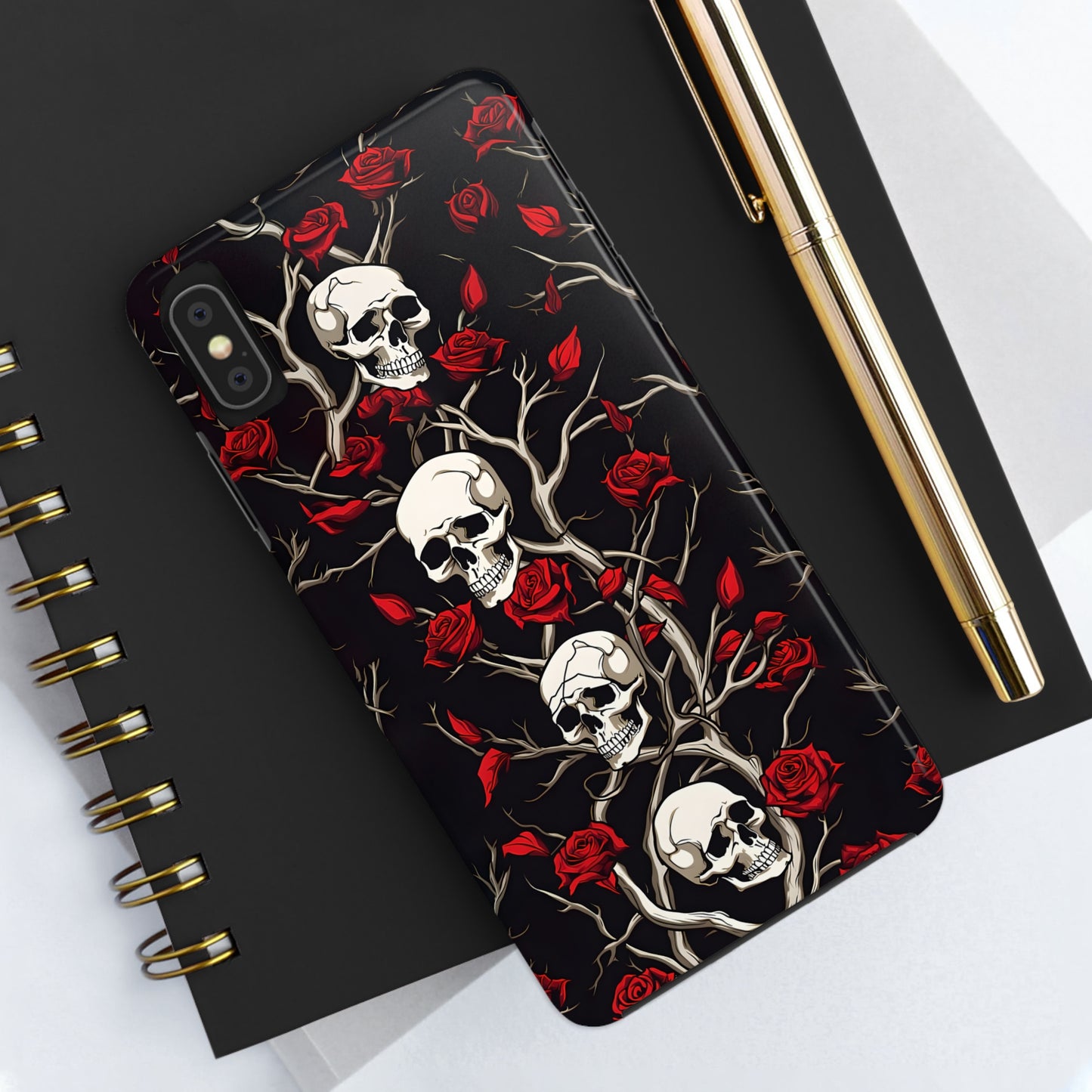Skull and Rose - Tough iPhone Cases