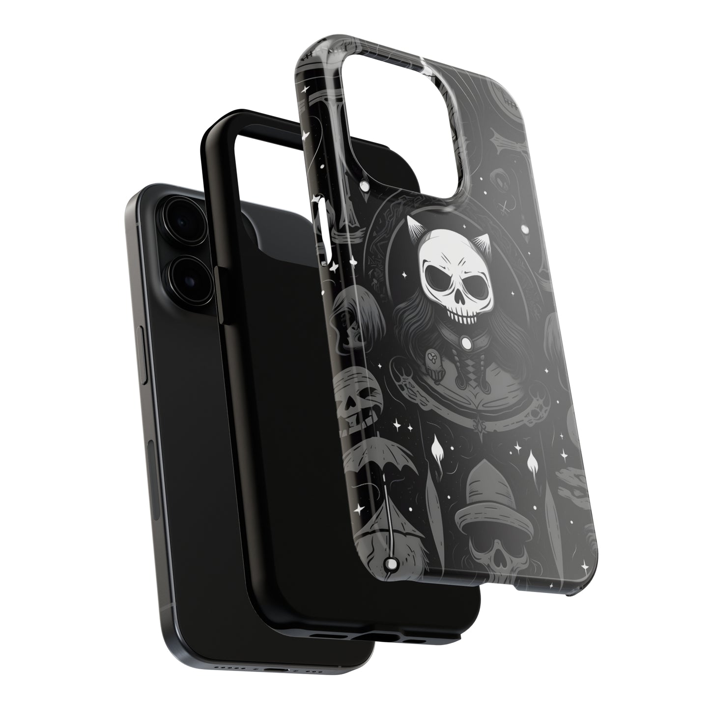 Spooky Patternal Skulls - Protective iPhone Cases