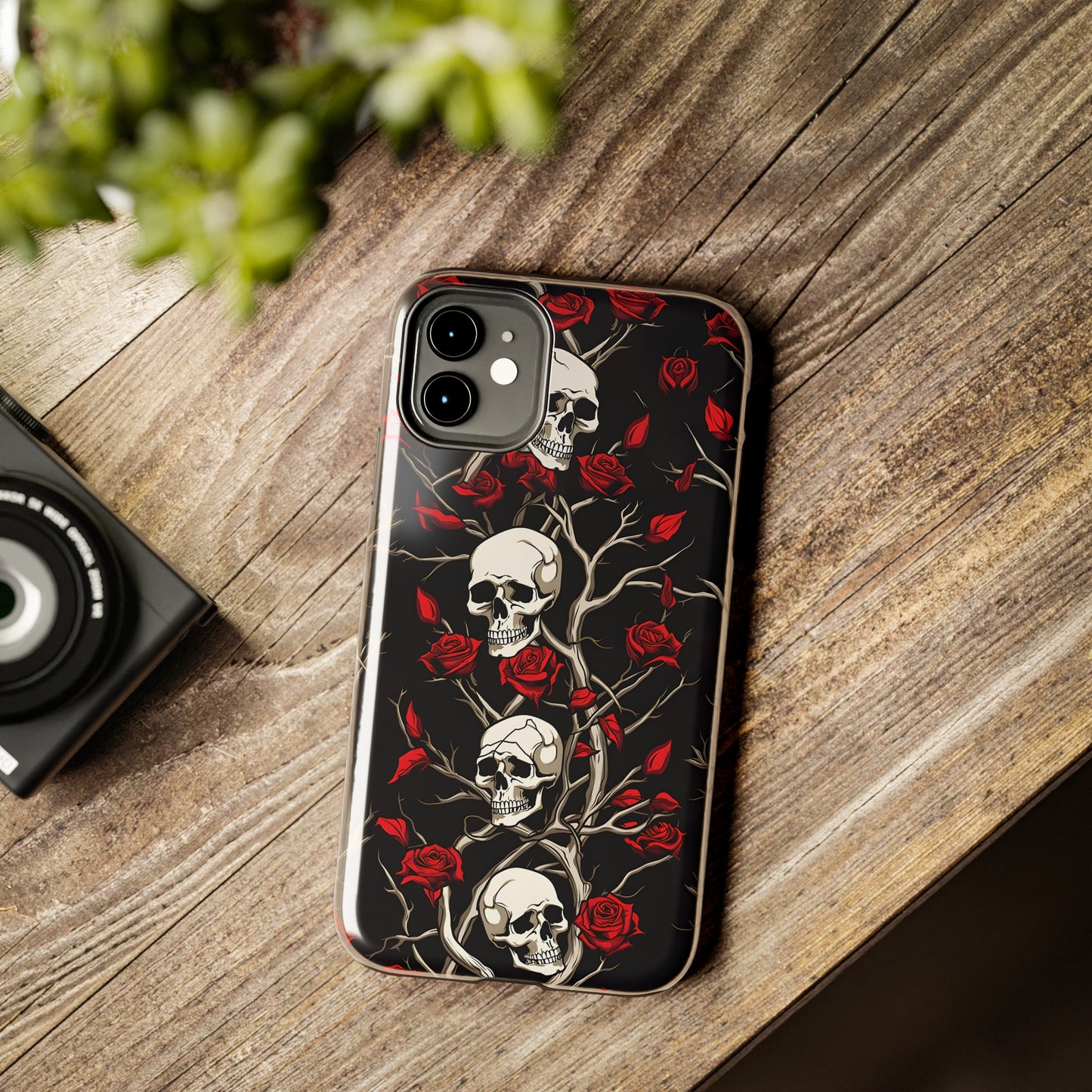 Skull and Rose - Tough iPhone Cases