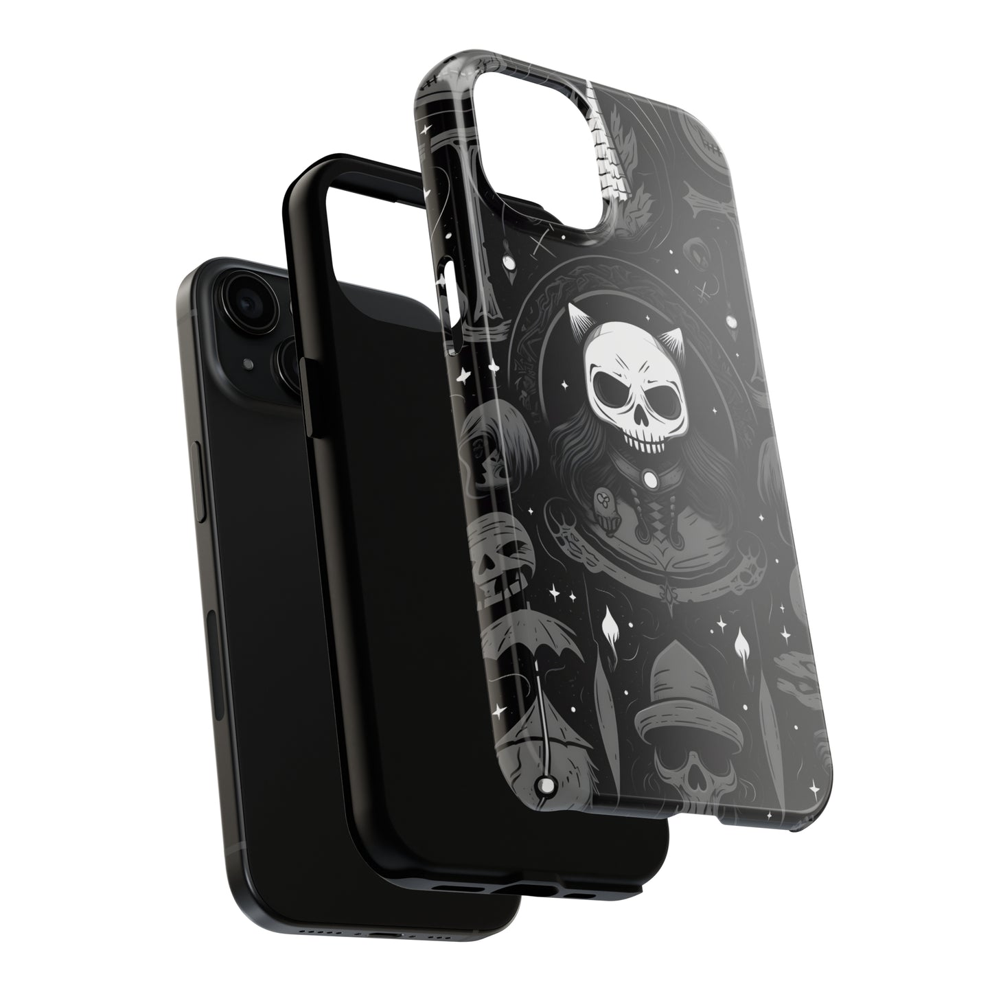 Spooky Patternal Skulls - Protective iPhone Cases