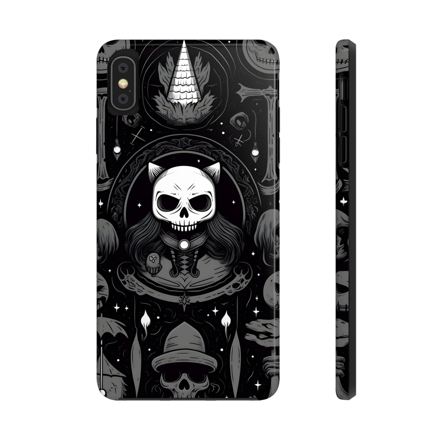 Spooky Patternal Skulls - Protective iPhone Cases