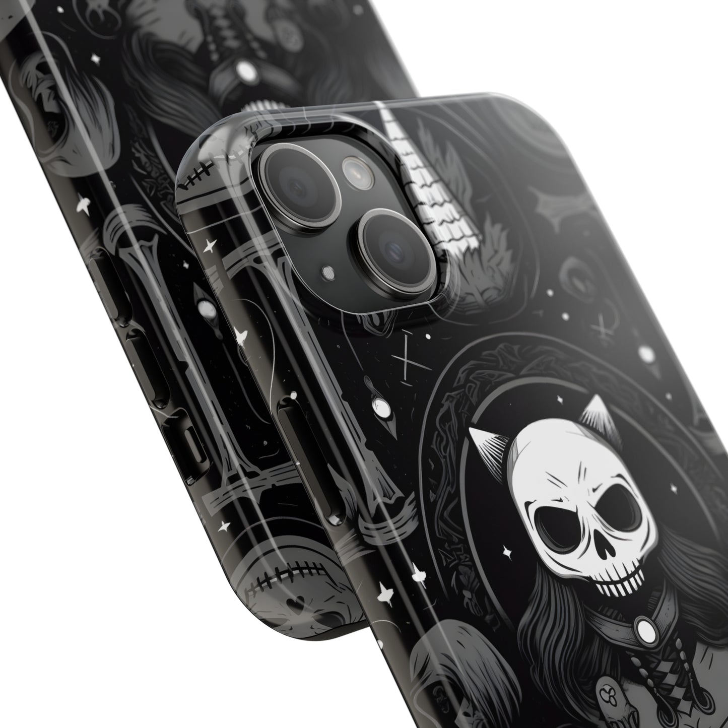 Spooky Patternal Skulls - Protective iPhone Cases