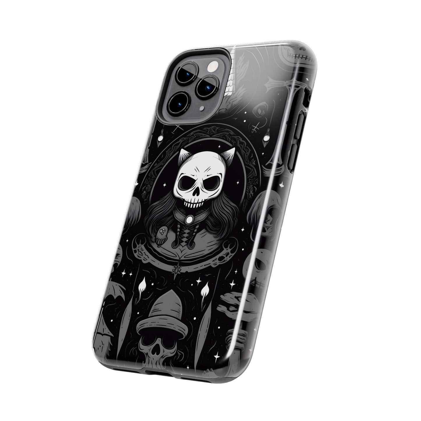 Spooky Patternal Skulls - Protective iPhone Cases