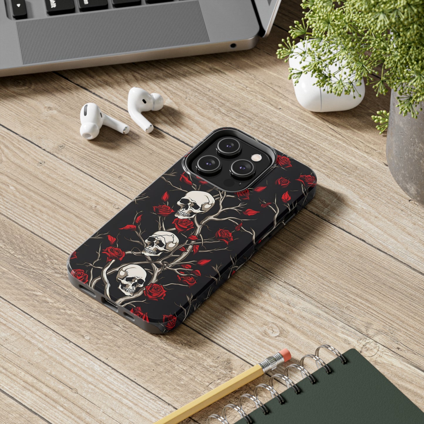 Skull and Rose - Tough iPhone Cases