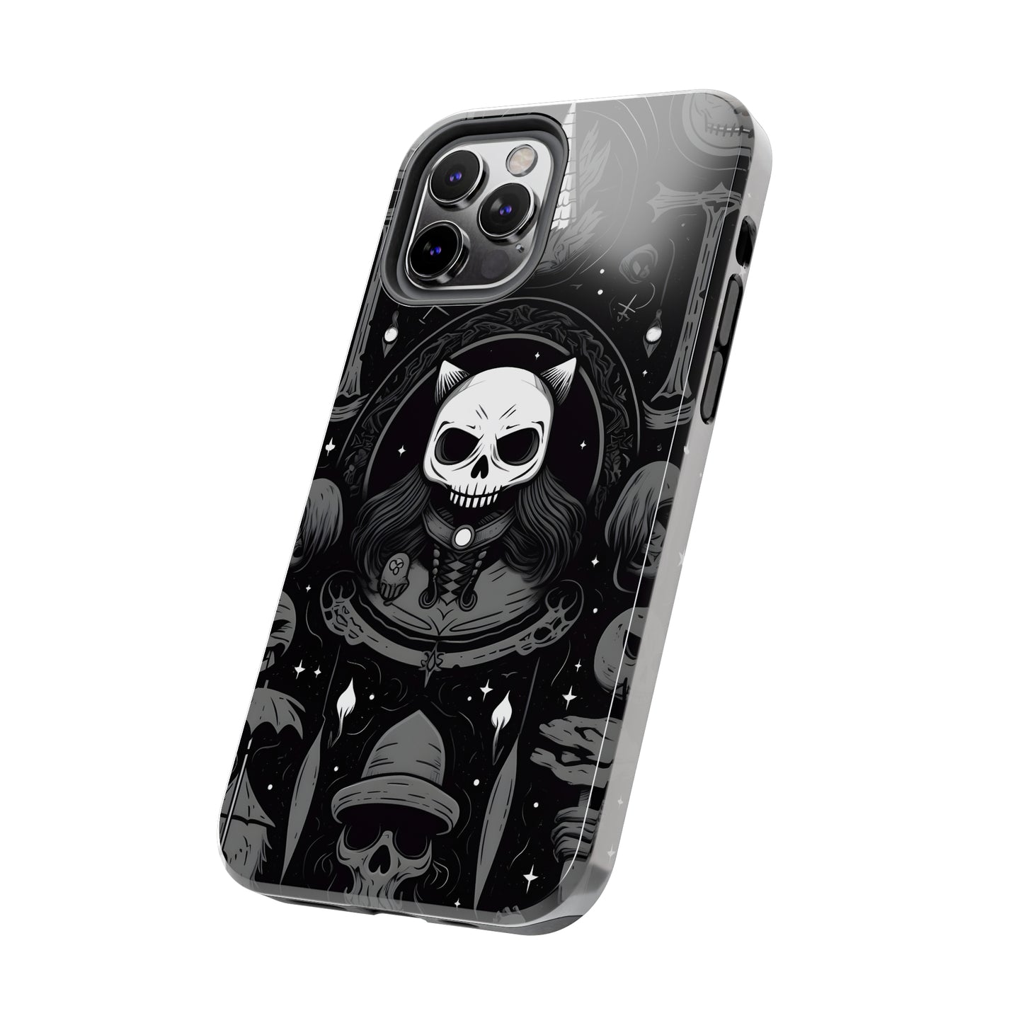 Spooky Patternal Skulls - Protective iPhone Cases