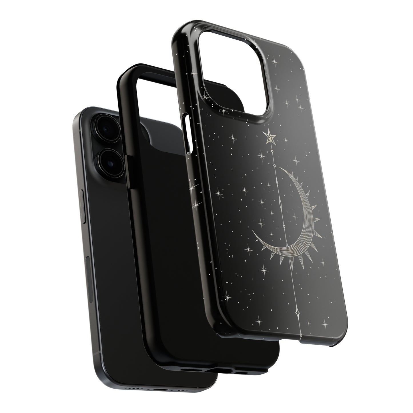 Gothic Crescent Moon - Protective iPhone Cases