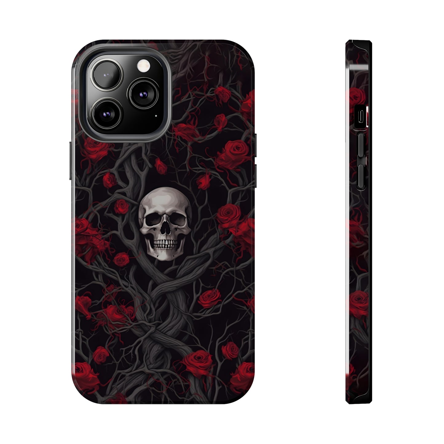 Skull and Roses - Tough iPhone Cases