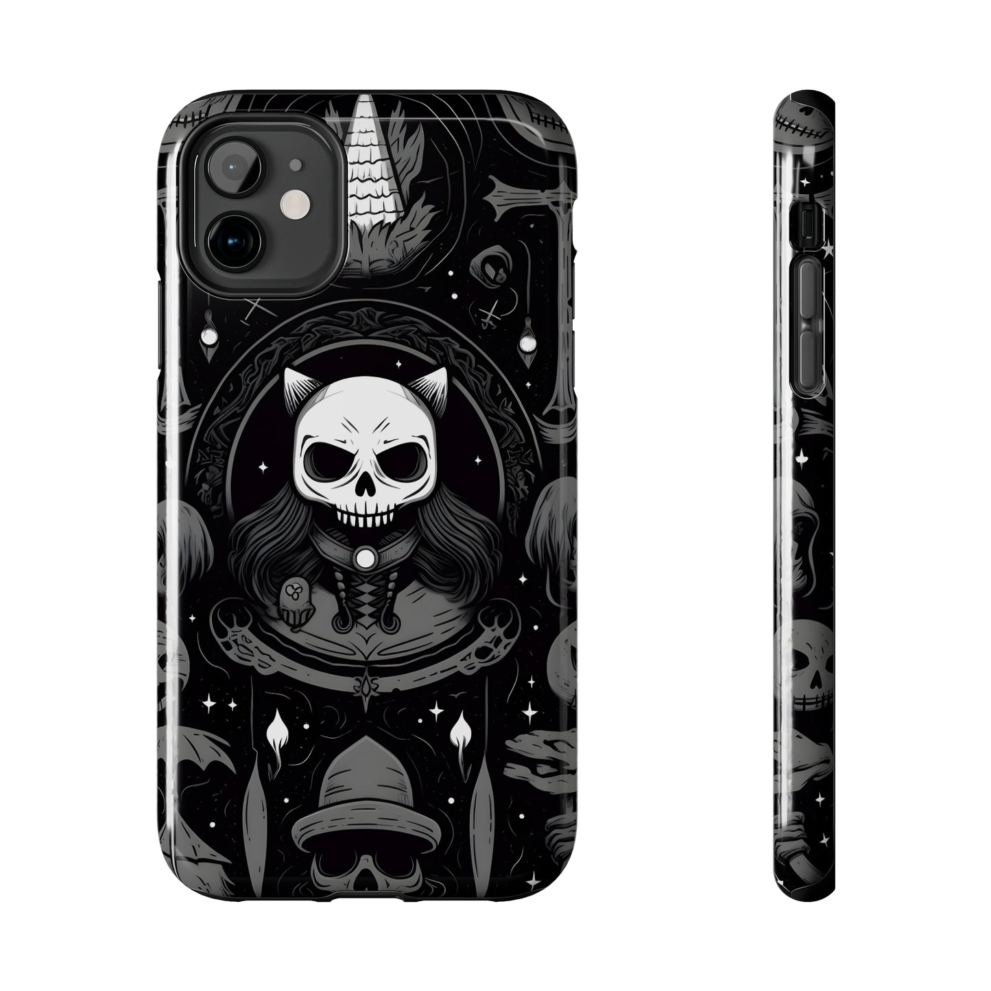 Spooky Patternal Skulls - Protective iPhone Cases