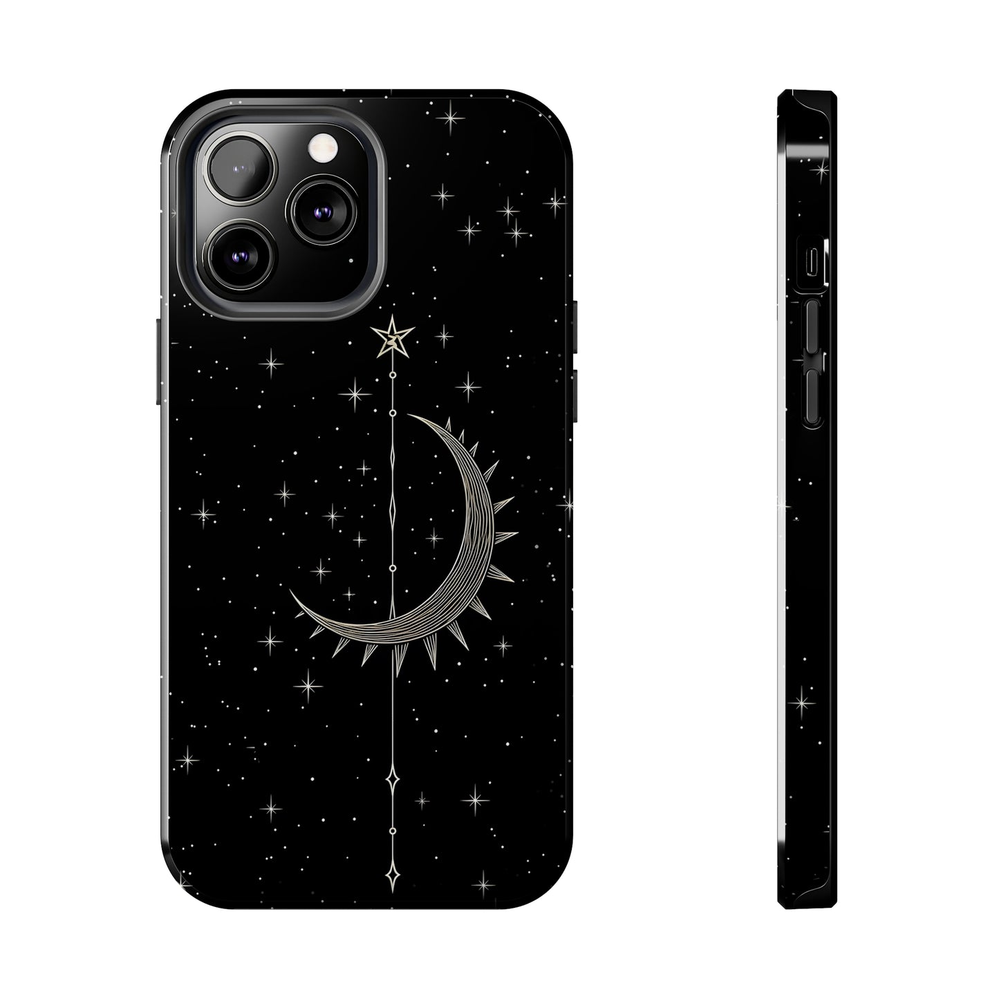 Gothic Crescent Moon - Protective iPhone Cases