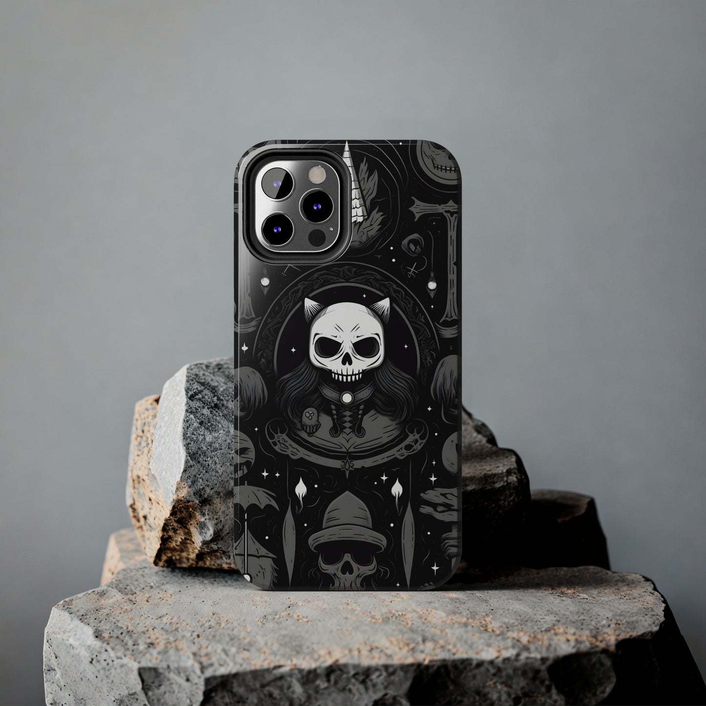 Spooky Patternal Skulls - Protective iPhone Cases